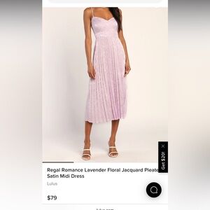 Lulu's Pink Pleated Halter Midi Dress